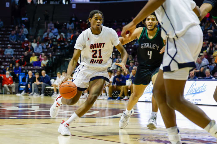 Morez Johnson played for St. Rita last season before transferring to Thornton.